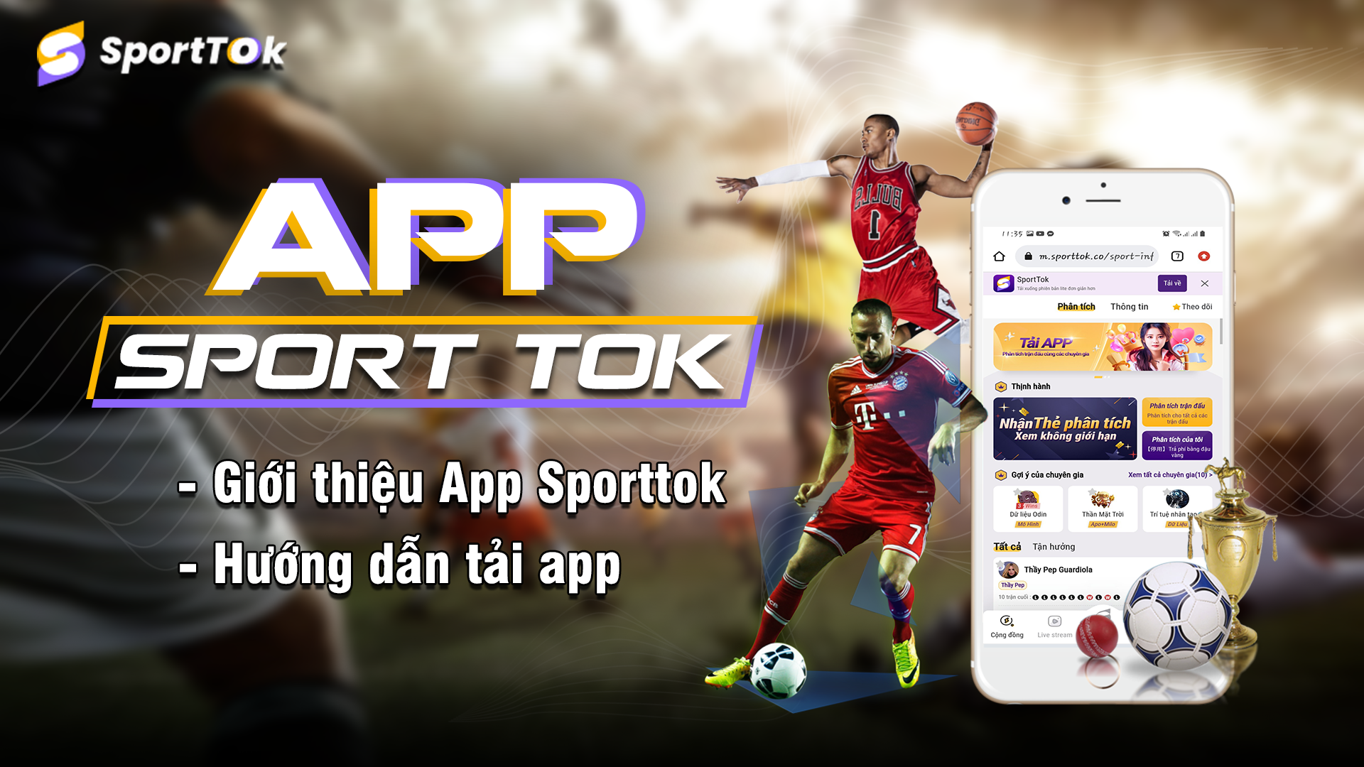 Hướng dẫn tải app Sporttok